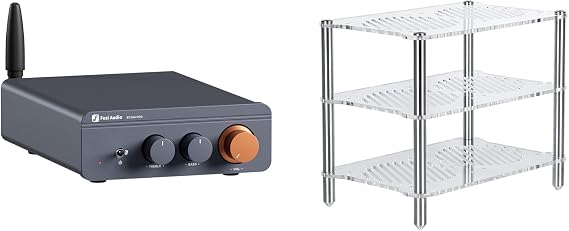 Fosi Audio Acrylic Amplifier Rack and BT20A Pro Bluetooth 5.0 Amplifier