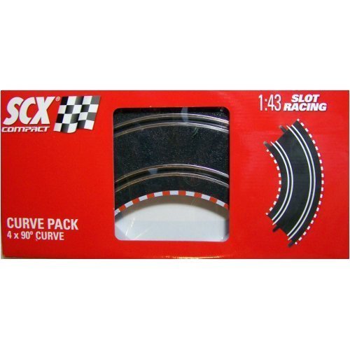 SCX Compact 1: 43 Scale 4-pc. Curved Curve Track Pack