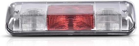 PIT66 3rd Brake Light Fit 2004-2008 Ford F150 | Fit 04-08 Ford F150 High Mount Center Rear Roof Third Cargo Light Parking Light Halogen Clear/Red Lens Tercera luz de freno
