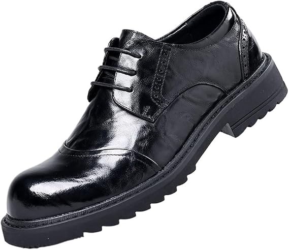 Men's business casual thick-soled leather shoes(7.5 UK)
