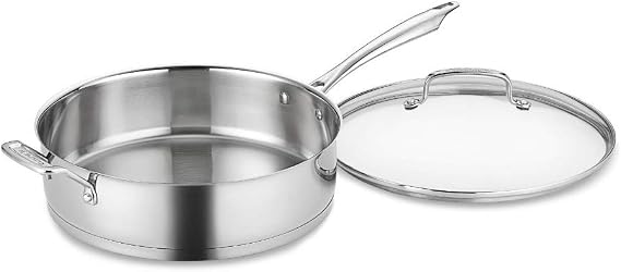 Cuisinart 89336-30H Professional Stainless Saute with Cover, 6-Quart