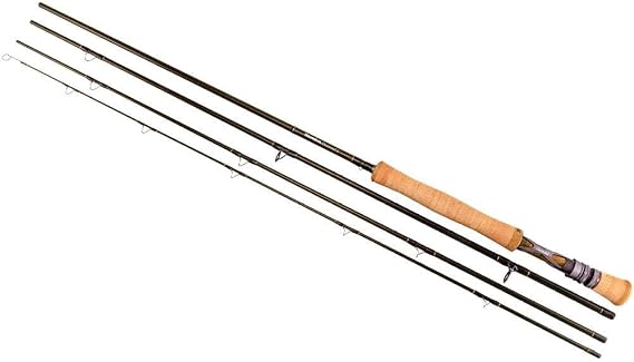 Snowbee Diamond 2 7 Wt. 4-Piece Fly Rod ,Olive Green 10 Ft - High-Performance Tri-Modulus Carbon Technology, 4 Piece Fly Rods & Matching Cotton Drill Rod Bag