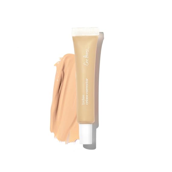 Ere Perez - Lychee Creme Corrector (Dos Honey Beige, 0.33 oz | 10 ml) | Lightweight Color Correcting, Clean Makeup Primer | Hydrating, Creasless, Liquid Formula | Vegan, Cruelty-Free