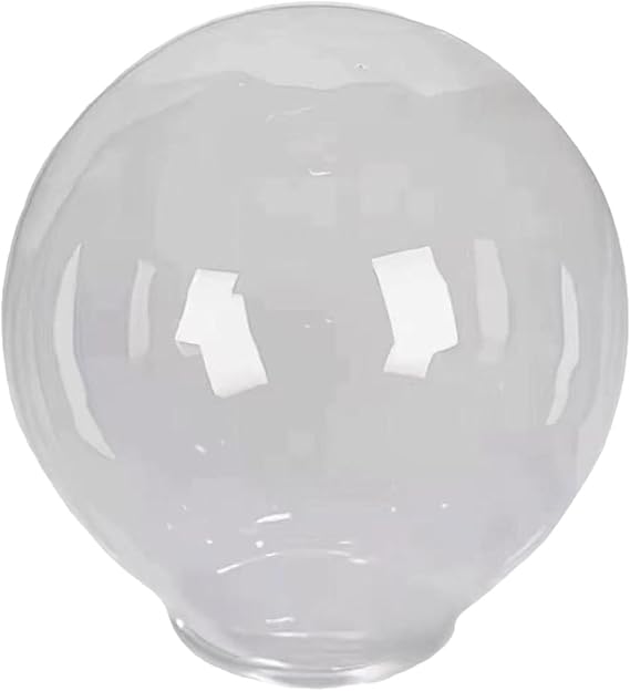 Clear Acrylic Globe Light Cover, Weatherproof Lamp Globe Shade, Round Sphere Light Cover for Chandelier Pendant Light Replacement, Diameter 25cm
