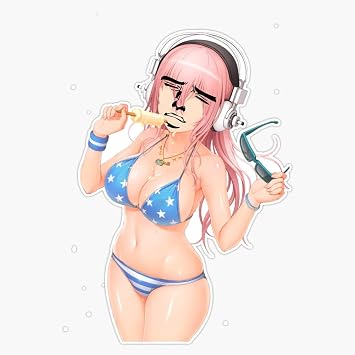 Super Sonico Man Face Vinyl Decal Bumper Sticker 5"