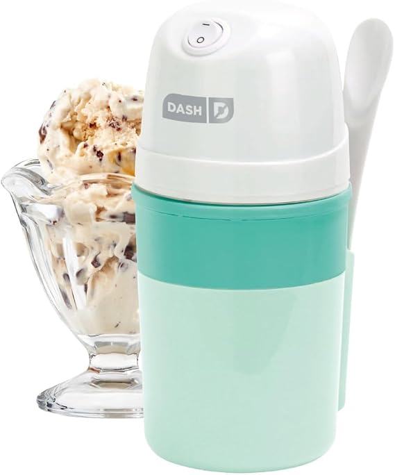 Dash My Pint Ice Cream Maker - Compact & Convenient Single-Serving Ice Cream Maker - Makes Gelato, Sorbet & Frozen Yogurt - 1.6 Cups, Aqua
