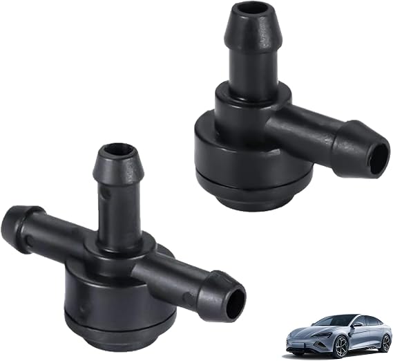 2 Pcs Windscreen Washer Valve, Car Windshield Washer Check Valve, 2 Way (L) & 3 Way (T) Compatible with Volvo Models XC90 XC70 XC60 V70 S40 S60 S70 S80 V50 C30 C70 9178897 31391513 Washer Check Valve