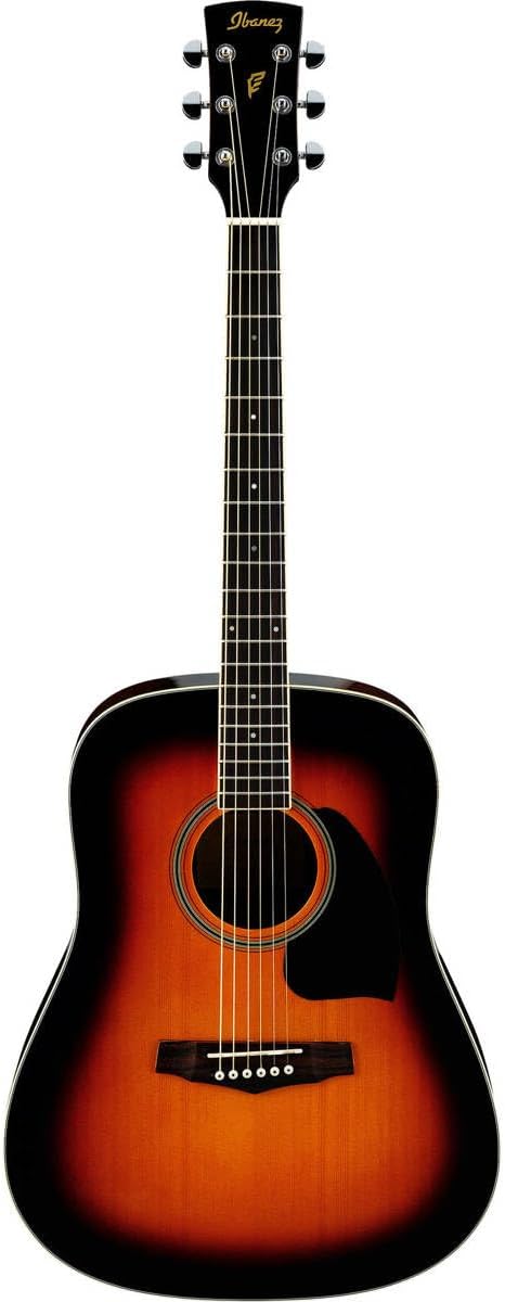 Ibanez Performance Series PF15 Acoustic Guitar, Rosewood FRETBOARD, Vintage Sunburst HIGH