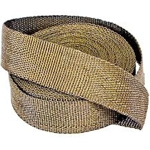 Titanium LAVA Exhaust heat header pipe wrap roll 2 INCH WIDE X 50 FEET LONG - Thermal Zero handles up to 3000 F - LV116250