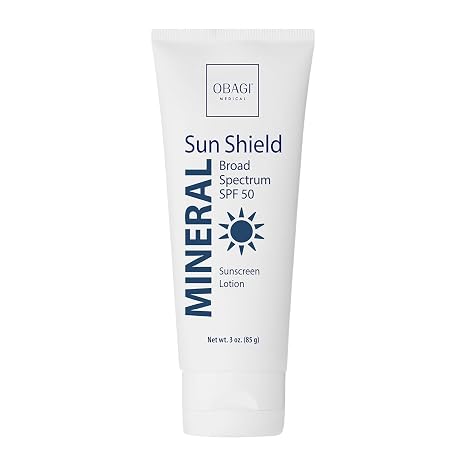 Obagi Sun Shield Hypoallergenic Mineral Sunscreen Broad Spectrum SPF 50 Protection from the Sun Sheer, Quick-Absorbing Formula 3 oz