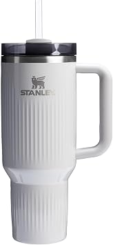 Stanley Quencher H2.0 Tumbler with Handle and Straw 40 oz | Flowstate 3-Position Lid | Cup Holder Compatible for Travel | Insulated Stainless Steel Cup | BPA-Free | Fluted Ash Gloss