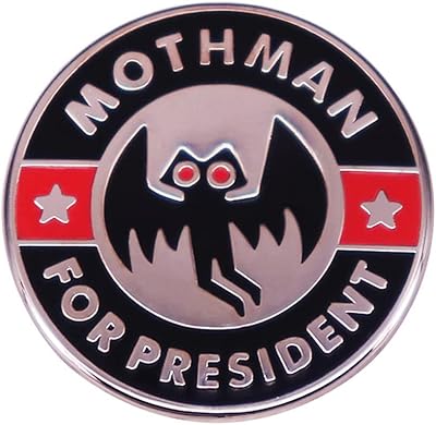MOTHMAN FOR PRESIDENT Badge Hip Hop Style Creative Brooch Cartoon Animal Enamel Lapel Pin Cool Ornament For Clothes Backpack Halloween Christmas Gift For Boys Men