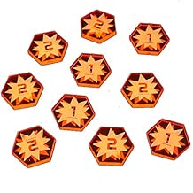 LITKO Space Fighter 2nd Edition Tokens | Compatible with Star Wars: X-Wing Miniatures Game | Pack of 10 (1-2 Damage Tokens)