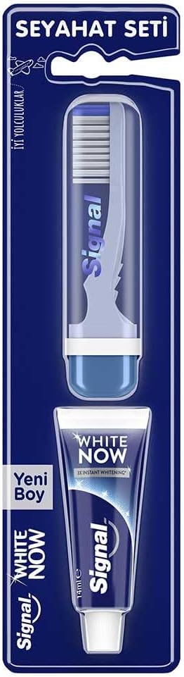 Signal White Now Diş Macunu 14 ml + Diş Fırçası Seyahat Seti
