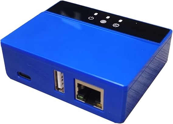 WiFi Ethernet Bluetooth Print Server Turn your USB printer into a wireless printer. EU Plug