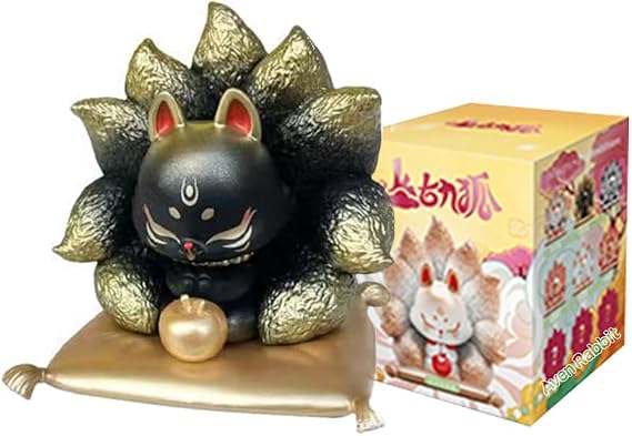 Aven Rabbit Ancient Nine Fox Fairy Series 3 Blind Box Action Figures Mystery Box Cute Random Toys Birthday Gifts Christmas Collectible Toy for Desktop Ornaments, 1 PC