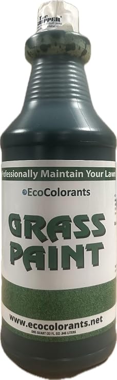 Green Grass Paint 32 oz(Quart)-Eco-Friendly , Made in the USA, Lawn Colorant, Turf Paint, Dye, Covers up to 1,000 square feet, Spray, (GGP1Q)