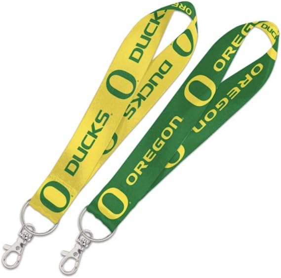 Oregon Ducks WinCraft Double-Sided Key Strap with 6 Inch Loop and Swivel Lobster Clasp
