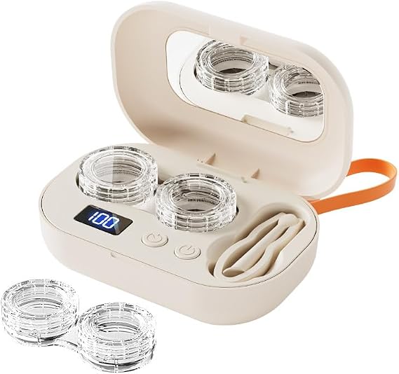 Contact Lens Cleaner Case-Deep Cleaning, Contact Lense Case, Portable Contact Lens Cleaner for Home & Sports (Skin, 1pcs)