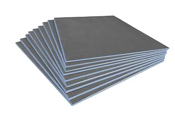 Waterproof Lightweight Vapor-Resistant Cementitious XPS Foam Board, 32" x 48" x 1/2", Building Panel for Shower Wall and Floor Tile Substrate, 9 Pcs Bundle