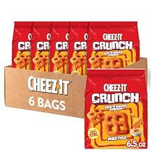 Cheez-It Crunch Cheesy Baked Snacks, Lunch Snacks, Kick'n Nacho Cheese 6 Bags