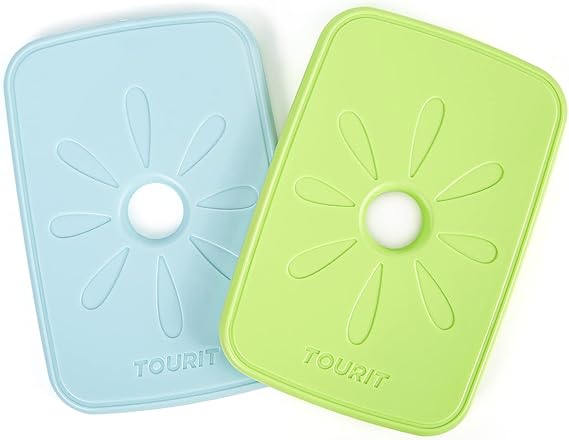 TOURIT Ice Packs for Coolers Reusable Long Lasting Freezer Packs for Lunch Bags/Boxes, Cooler Backpack