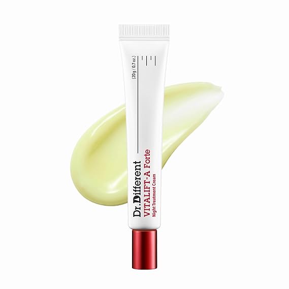 Dr.Different VITALIFT-A Forte Retinal 0.1%, Intensive Anti-Aging Cream for Wrinkle Reduction, Skin Elasticity, Lifting, Firming with Vita A, K-Skincare made by Korean Dermatologist.