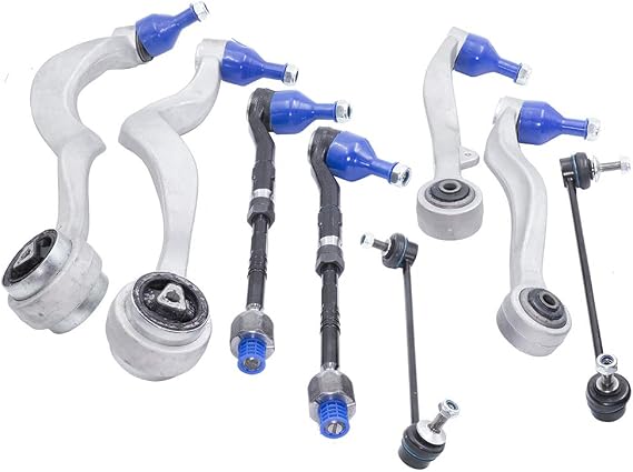 Front Control Arms Suspension Kit replacement for BMW E60 5 Series 525i 528i 530i 535i 545i 550i M5 with Ball Joints Tie Rods Sway Bar Rack Boot