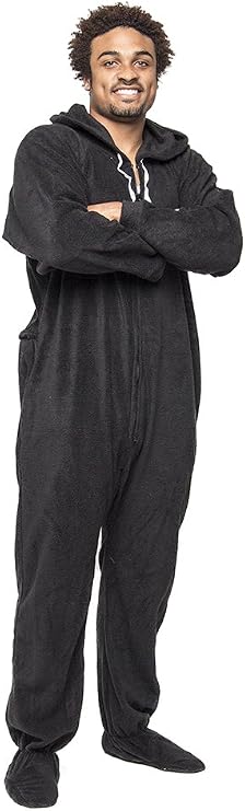 Forever Lazy Footed Adult Onesies, One-Piece Pajama Jumpsuits for Men and Women, Unisex. with Detachable Feet.