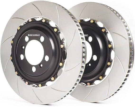 GiroDisc Front Brake Rotor Kit Slotted for Ford Mustang S197 GT500, Boss 302, GT w/Brembo (A1-081)