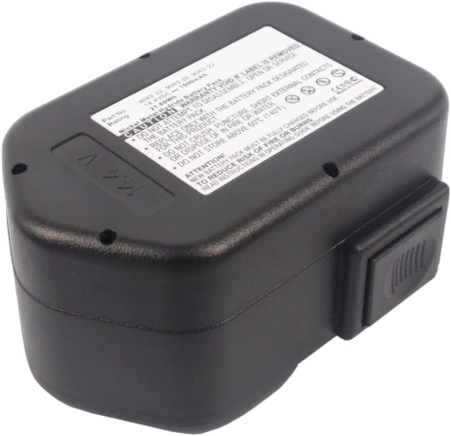 Synergy Digital Power Tool Battery, Compatible with Milwaukee 0616-20 Power Tool, Ni-MH, 14.4V, 1500mAh Ultra High Capacity, Replacement for AEG 48-11-1000, 48-11-1014, 48-11-1024 Battery