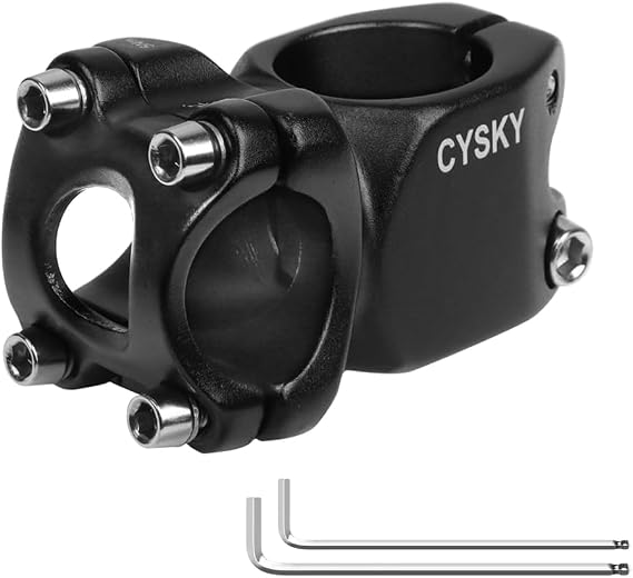 CYSKY Bike Stem 31.8 35mm/45mm/60mm/70mm 7 Degree MTB Stem 25.4 Mountain Bike Stem Short Handlebar Stem Riser Extender for Road Bike, MTB, BMX, ebike, Cycling