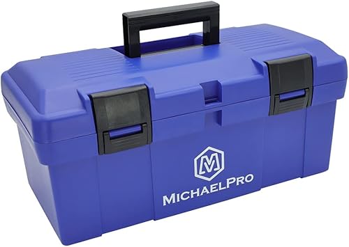 MichaelPro MP014035 17-Inch Tool Box | Removable Inner Tray | Carrying Case for Screws, Bolts, Nuts, Toys, Small Parts Organizer for Fasteners and Crafts