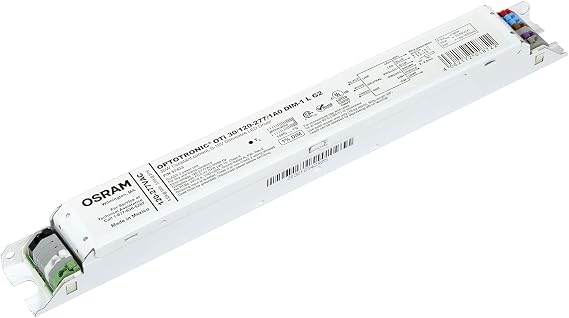 OSRAM 57433 Optotronic 30W 120/277V AC 50/60Hz Constant Current Dimmable LED Driver OTi 30/120-277/1A0 DIM-1 L G2