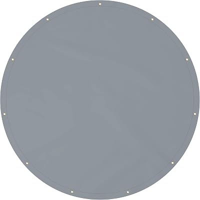 Covers & All Tarps Heavy Duty Waterproof, 18 Oz PVC Polyester Tear and UV Resistant, Durable Pool Cover, Multipurpose Use Pool, Patio, Garden, Industrial Equipment, Sports Field 5 Feet, Gray