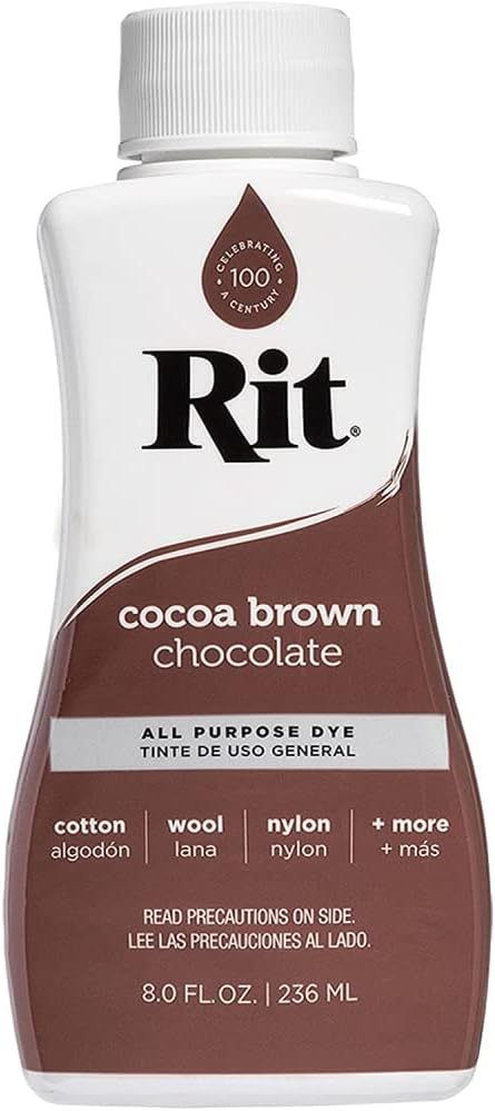 Rit All Purpose Liquid Dye 236ml - Cocoa Brown,RITLD