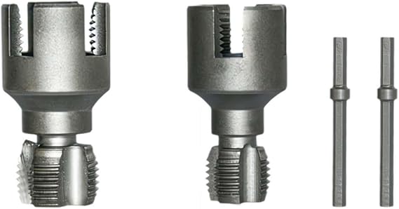 Pipe Thread Cutting Tool, Integrated Internal & External Pipe Threading Tool, 1/2'' 3/4'' Electric Drill Compatible PVC Pipe Threader Kit for Electric Drill Cutting Threading, Plumbing Repairs