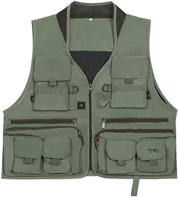 Sportsman Outdoor Multi-Pocketed Fly Fishing Vest Mesh Quick-Dry Waistcoat Jacket for Youth