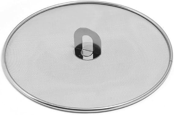 304 tainless Steel Splatter Screen Pan Lid with folding grip splatter guard oil splatter shield Frying Cooking Tools Practical Kitchen Accessories dishwasher safe (13 inch)