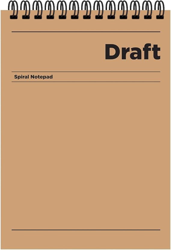 Sharp Color A5 Checkered Notepad Draft - Brown