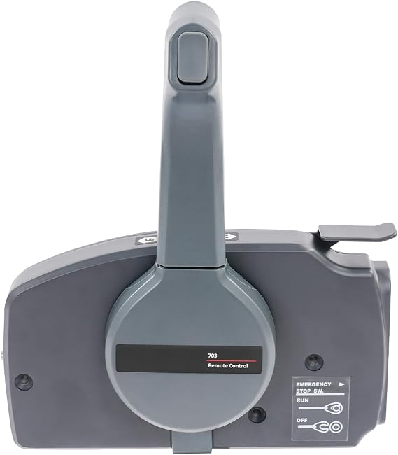 Outboard Remote Control Box Side Mount Reverse Function Side Mount Push to Open Throttle for Yamaha 2-Stroke 40-85HP Grey Alloy Box for Marine Use with Safety Lanyard