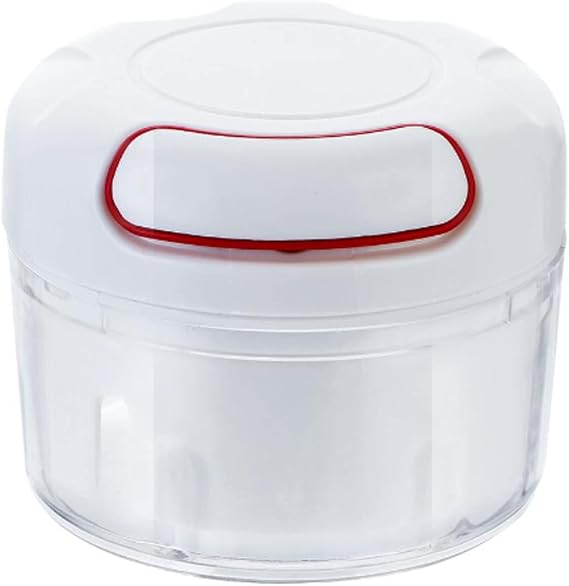 Manual Food Chopper - Hand Held Pull Chopper/Mincer/Mixer/Blender to Chop Fruits, Vegetables, Herbs, Nuts, Onion, Salad etc. - Durable Food Processor Food Safe Material