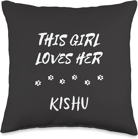 This Girl Loves Her Kishu Dog Lover Throw Pillow