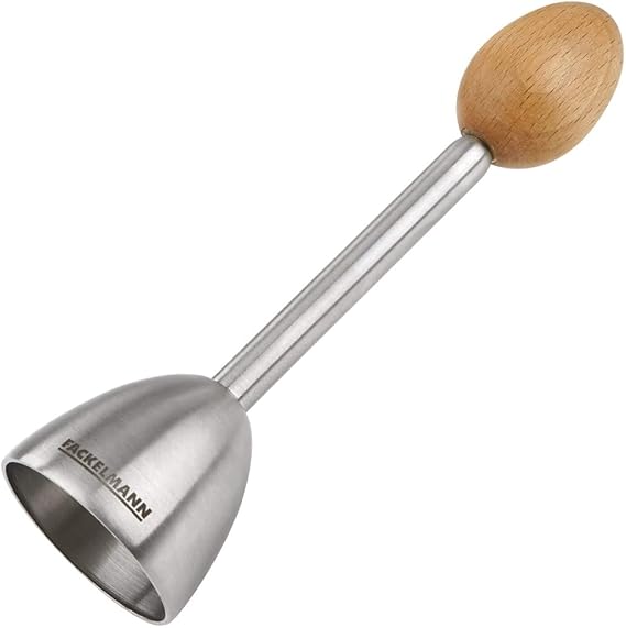 FACKELMANN Egg Topper, High Quality Egg Topper, Peeler for Separating Eggshells, Egg Opener for Boiled Eggs, Durable Opener for Hard and Soft Eggs (Color : Silver-Brown)