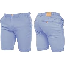 Crosshatch Mens Stretch Slim Fit Chino Shorts with Pockets for Summer, Holiday, Golf by Jeanbase