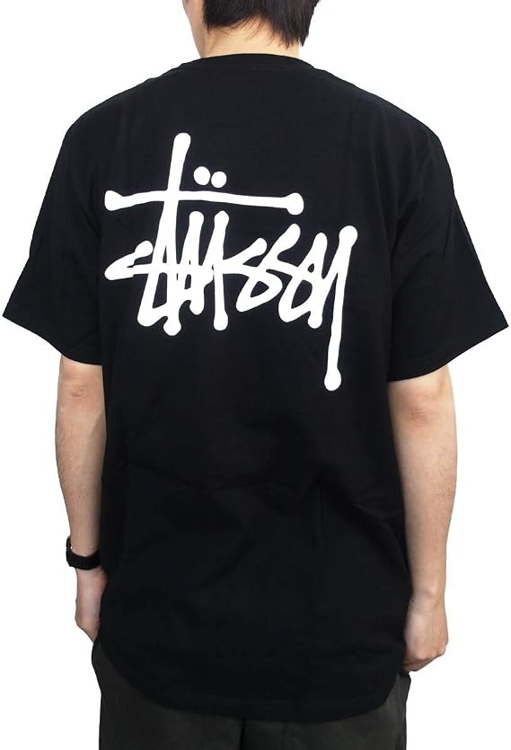 Stusse Basic Tee Short Sleeve Men's Cut and Sew 1904615 M Black Parallel Import