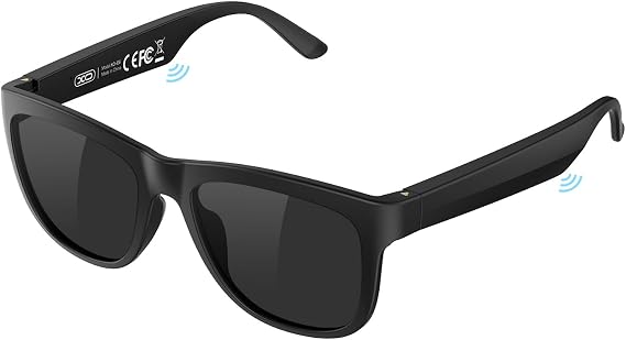 Bluetooth Glasses for Women & Men, Smart Audio Sunglasses for Men with Built-in Speakers, UV400 Protection, Wireless Music & Calls, Lightweight Frame, Touch Control Compatible with iOS/Android