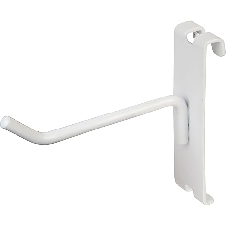 Econoco 4 Panel Display Hooks, Gridwall Hooks, Grid Hook for Gridwall, Display Hooks For Panel, White, (Pack of 96)