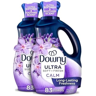 Downy Infusions CALM Liquid Fabric Softener, Soothing Lavender And Vanilla Bean, 56 Fl Oz, Fabric Conditioner For Softness And Scent, Pack of 2