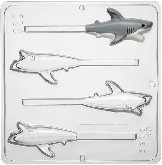Shark Lollipop Chocolate Candy Mold 3362